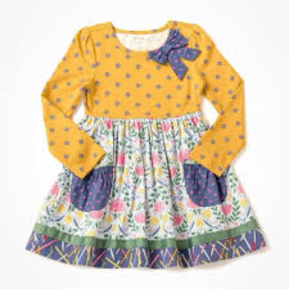 New Matilda Jane Yellow and Blue Floral Dress
